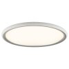 Brilliant platt rund LED-taklampa Carloz, minnesfunktion, i silver, 3000 Kelvin varmvit