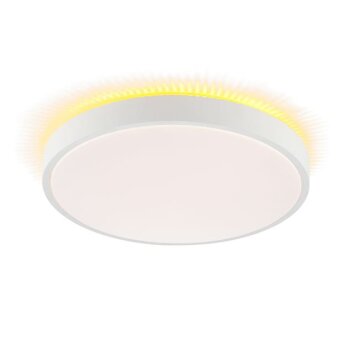 Brilliant LED-plafond Solistra med minnesfunktion, rund form och 3000 Kelvin varmvit