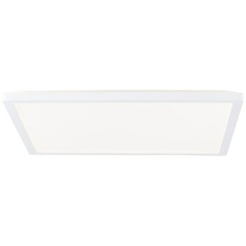Brilliant platt LED-plafond Tanida, vit, fjärrkontroll, ställbar ljusfärg 3000-6500 Kelvin