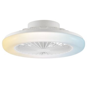 Brilliant LED-taklampa Montero med fläkt, fjärrkontroll, justerbar ljusfärg 2700-6500 Kelvin