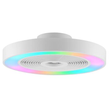 Brilliant vit LED-taklampa Catania, fjärrdimmbar, justerbar ljusfärg 2700-6500 Kelvin