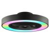 Brilliant LED-taklampa Catania RGB, fjärrkontroll, justerbar ljusfärg 2700-6500 Kelvin