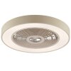 Brilliant LED-takfläkt Catania, fjärrdimbar, RGB, justerbar ljusfärg 2700-6500 Kelvin
