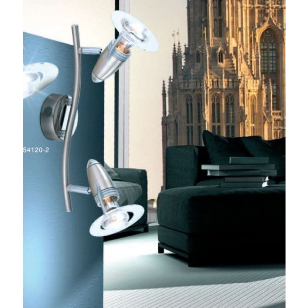 Globo FRANCES Väggspotlight Krom, Rostfritt stål, Nickel matt, 2-ljuskällor main product photo