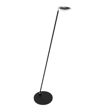 Steinhauer Turound Golvlampa, Golvlampa LED Rostfritt stål, Svart, 1-ljuskällor
