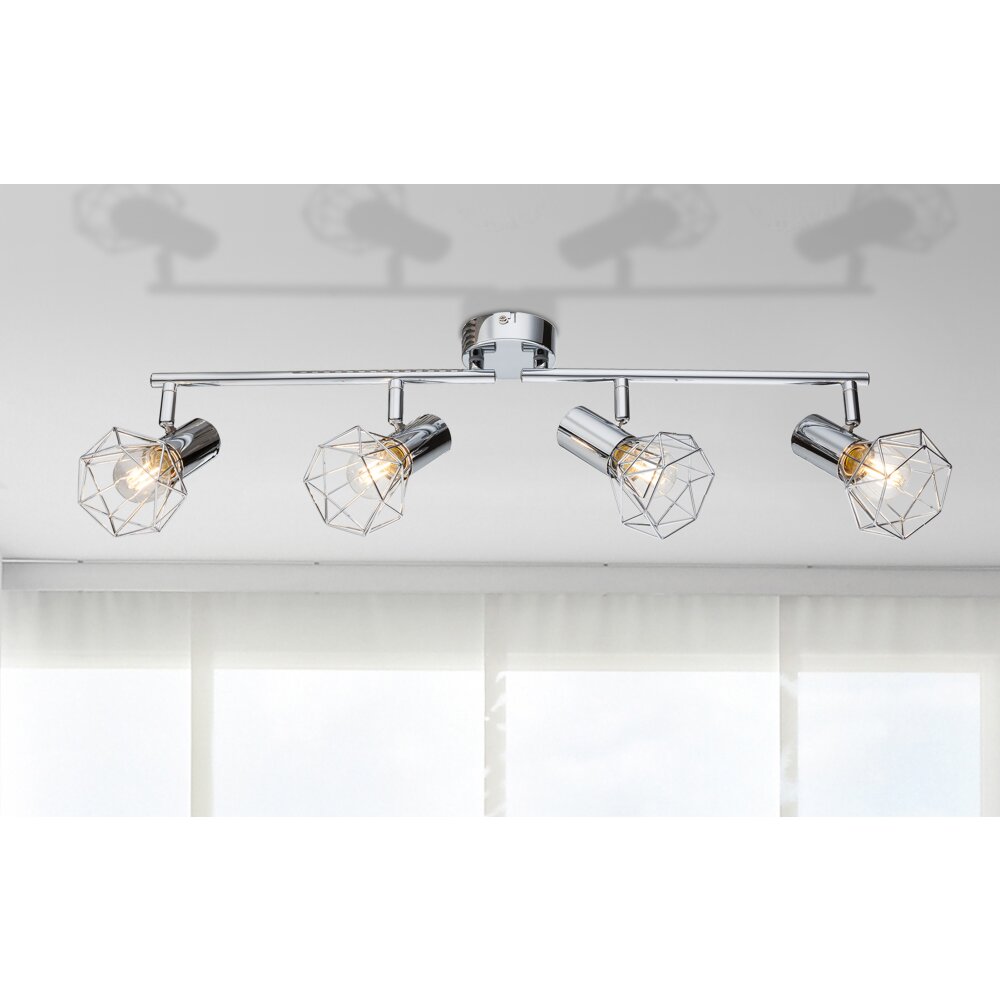 Globo XARA Taklampa Krom, 4-ljuskällor main product photo