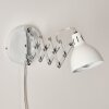 Saxon Vägglampa, Läslampa Vit, 1-ljuskällor