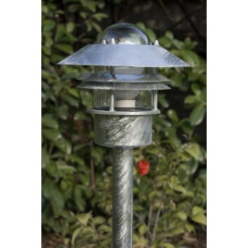 Nordlux BLOKHUS Golvlampa Färg i rostfritt stål, Svart, Genomskinlig, klar, 1-ljuskällor