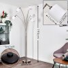 Alsen Golvlampa, Båglampor Nickel matt, 5-ljuskällor, Tygskärm