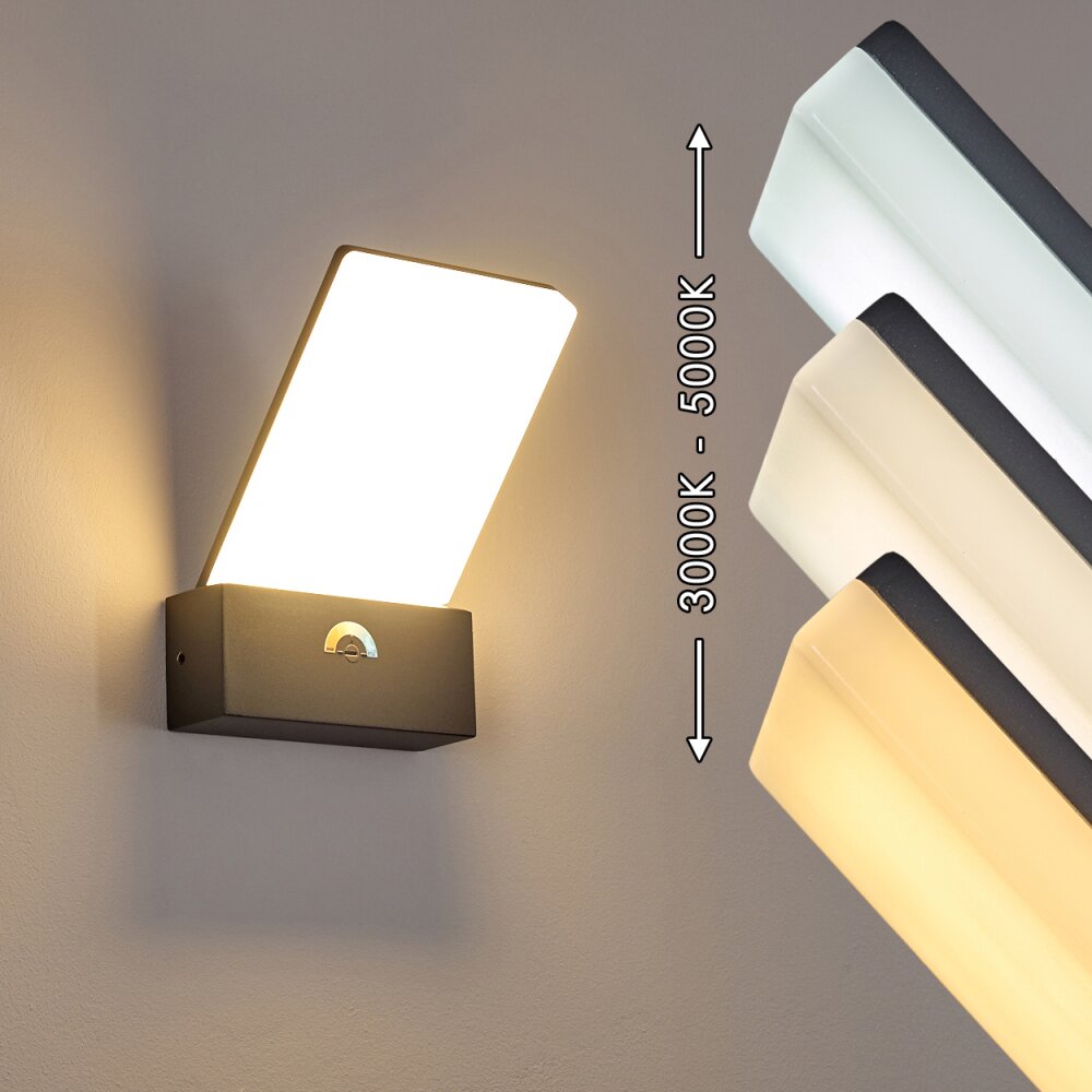 Heraklion vägglampa utomhus LED Antracit, 1-ljuskällor main product photo