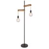 Globo VISSO Golvlampa, Golvlampa Brun, Svart, 2-ljuskällor