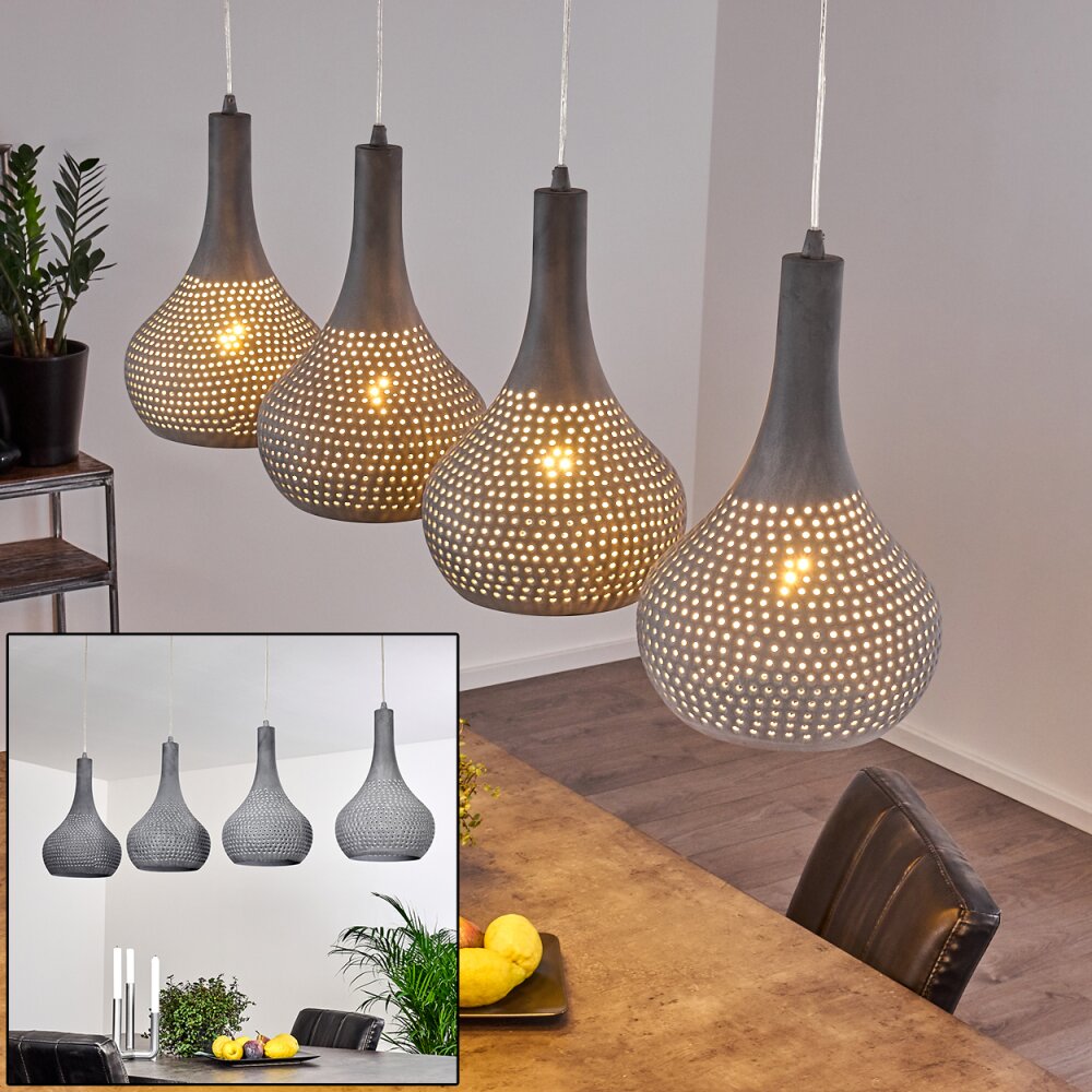 Wildervanksterdallen Pendelbelysning Grått, 4-ljuskällor main product photo