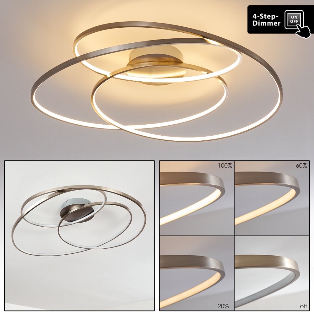 Chute Taklampa LED Nickel matt, 1-ljuskällor main product photo