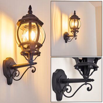 Lentua vägglampa utomhus, Vägglampa Svart, 1-ljuskällor