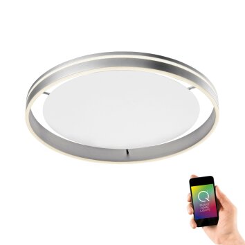 Paul Neuhaus Q-Serie Q-VITO Taklampa LED Färg i rostfritt stål, 1-ljuskällor, Fjärrkontroll