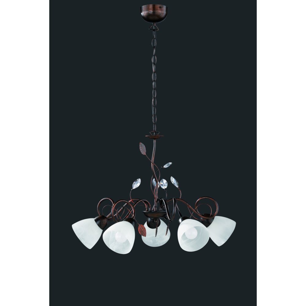 Trio Lampor TRADITIO ljuskrona Mörkbrun, Rostfärger, 5-ljuskällor main product photo