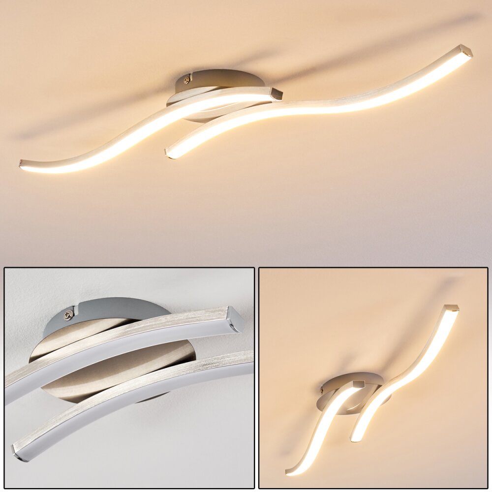 Nendaz Taklampa LED Nickel matt, 2-ljuskällor main product photo