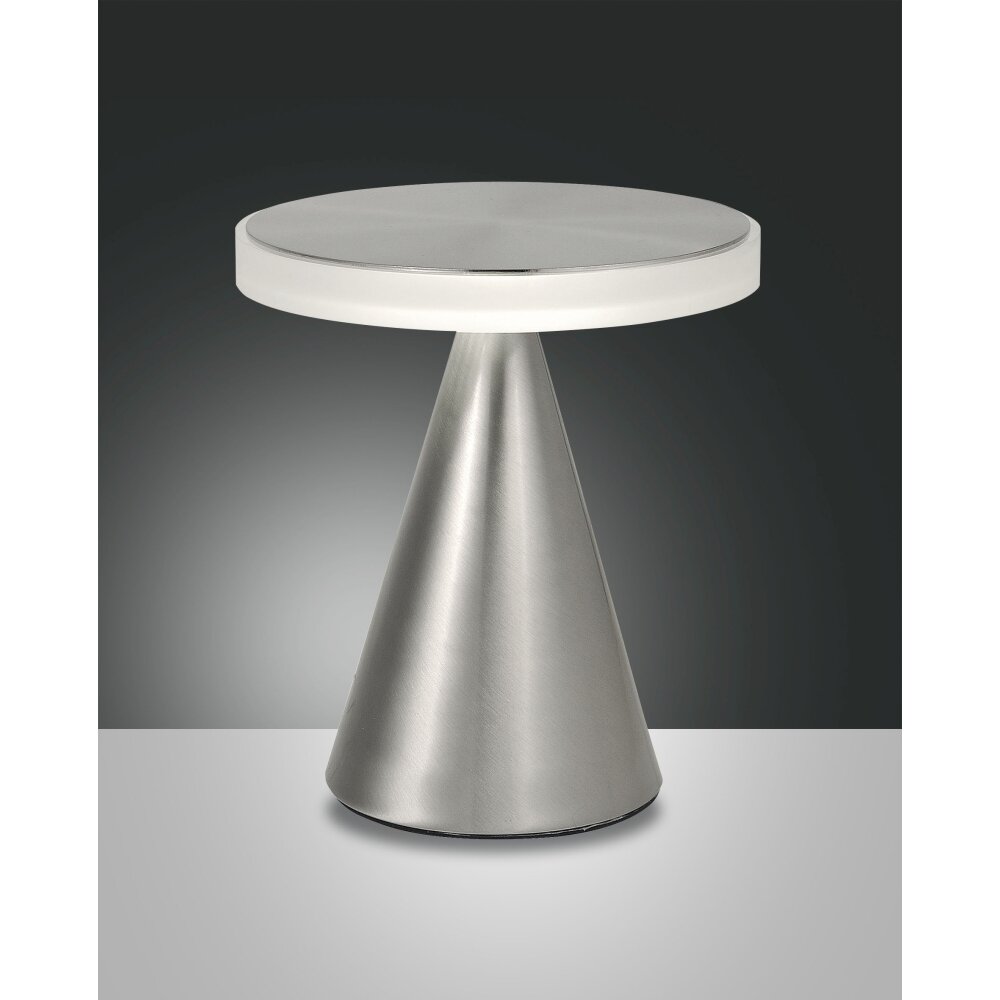Fabas Luce Neutra Bordslampa LED Nickel matt, 1-ljuskällor main product photo