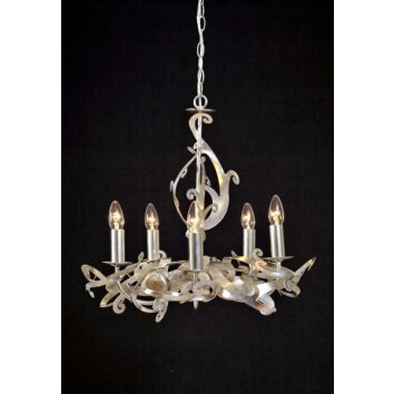 Holländer BUONO Pendellampa, ljuskrona, ljuskrona Silver, 5-ljuskällor