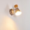 Pulau Vägglampa Trä ljus, Nickel matt, 1-ljuskällor Pulau Vägglampa Trä ljus, Nickel matt, 1-ljuskällor