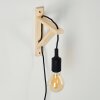 Sasagawa Vägglampa Trä ljus, Svart, 1-ljuskällor