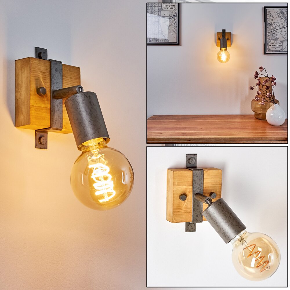 Praia Vägglampa Brun, Grått, 1-ljuskällor main product photo