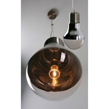 Ideallux Luce Pendellampa Krom, Färg i rostfritt stål, 1-ljuskällor
