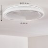 Rufi Taklampa LED Vit, 1-ljuskällor, Fjärrkontroll