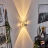 Sapri Up & Down Lampa, Vägglampa, Vägglampa med lins borstad krom, 1-ljuskällor