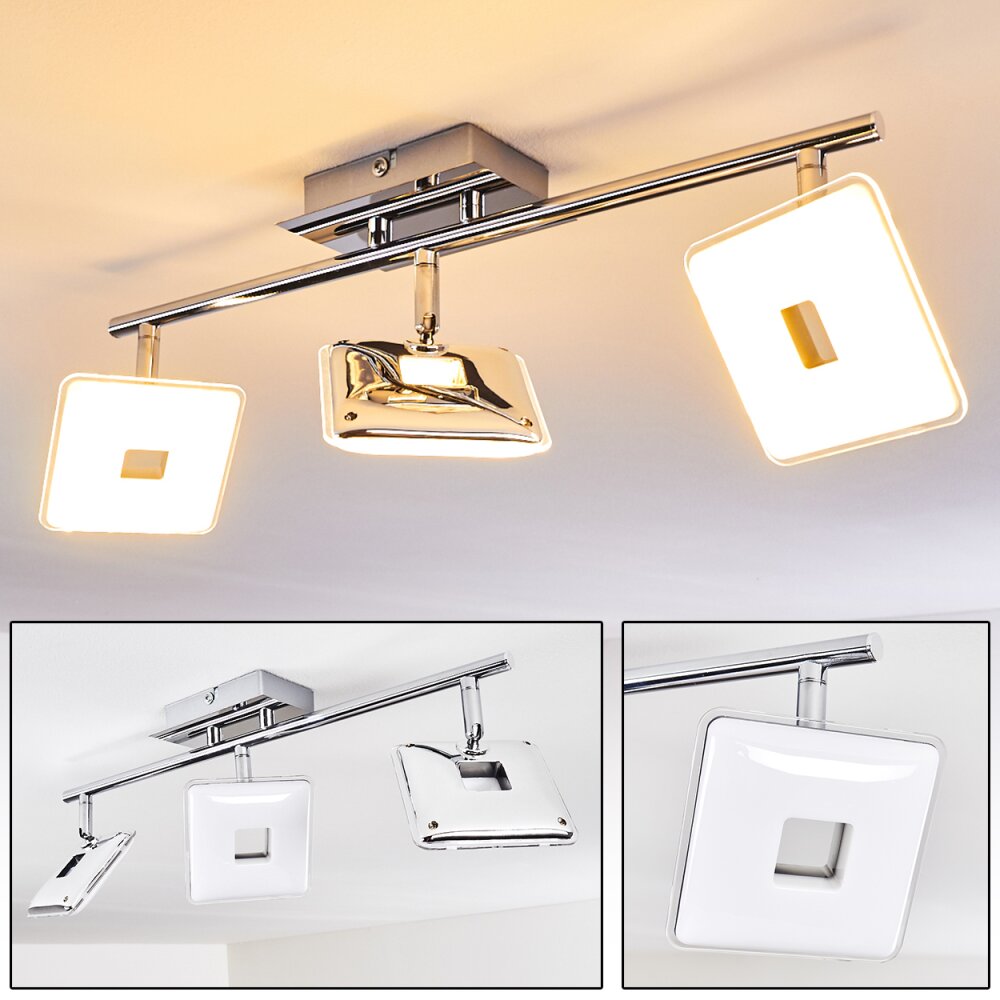 Vallorbe Taklampa, Takstrålkastare LED Krom, 3-ljuskällor main product photo