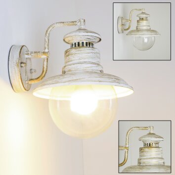 FOX vägglampa utomhus, Vägglampa Vit, 1-ljuskällor