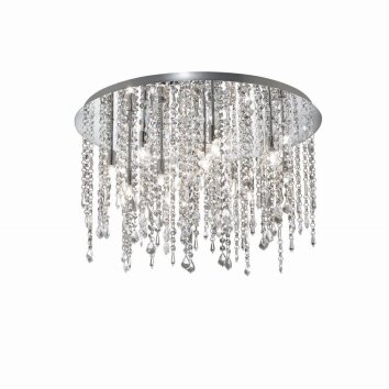 Ideallux ROYAL Taklampa Krom, Kristall optik, 12-ljuskällor