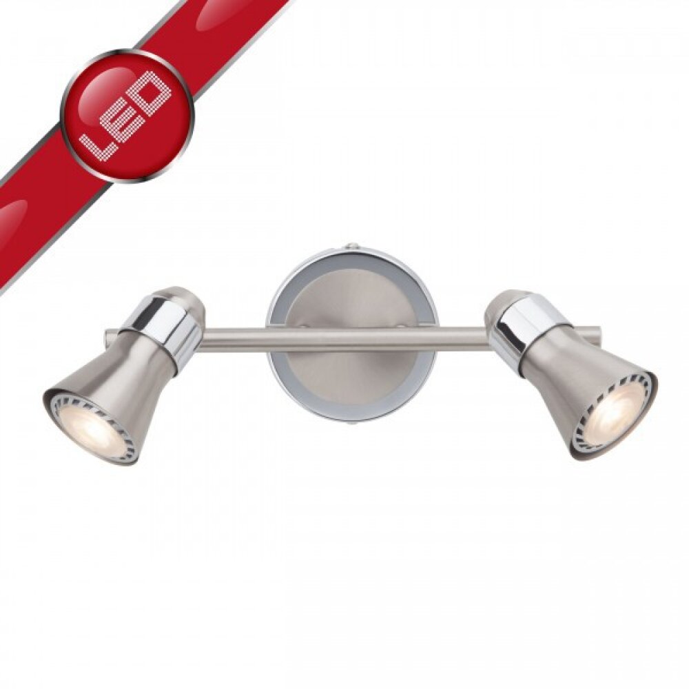 Brilliant Lampor Sanny Taklampa, Takstrålkastare Järn, 2-ljuskällor main product photo
