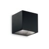 Ideallux RUBIK vägglampa utomhus, Vägglampa LED Svart, 1-ljuskällor