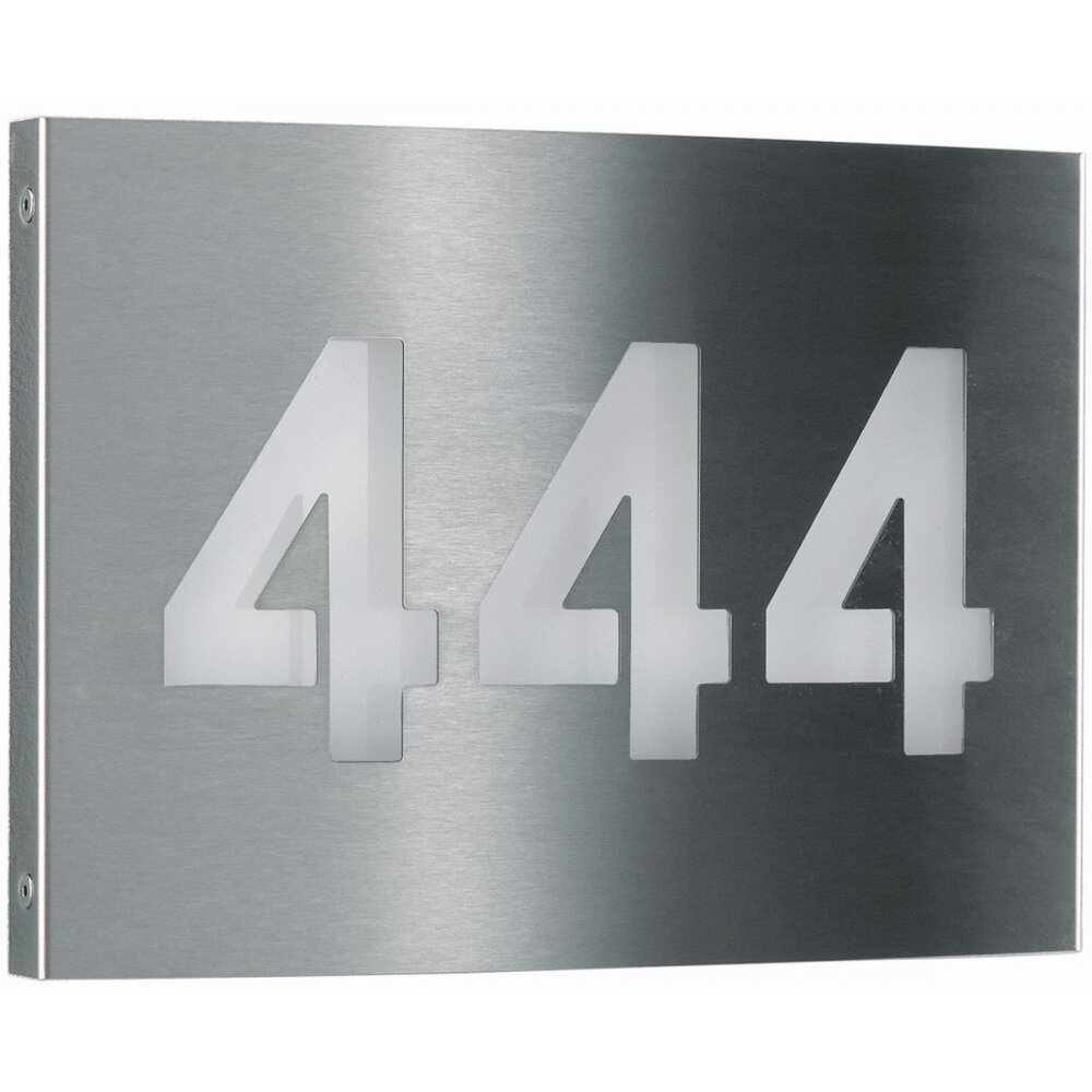 Albert Lampor 6009 Husnummer belysning, Vägglampa LED Rostfritt stål, 1-ljuskällor main product photo