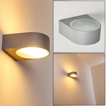 Haderslev vägglampa utomhus, Vägglampa Grått, 1-ljuskällor
