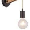 Globo VISSO Vägglampa Brun, Svart, 1-ljuskällor