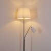 Gunstock Golvlampa, Läslampa Nickel glansig, 2-ljuskällor