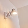 Stranderott Vägglampa, Läslampa Krom, Vit, 1-ljuskällor