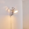 Stranderott Vägglampa, Läslampa Krom, Vit, 1-ljuskällor