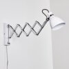 Stranderott Vägglampa, Läslampa Krom, Vit, 1-ljuskällor