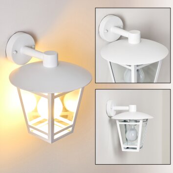 Siera vägglampa utomhus, Vägglampa Vit, 1-ljuskällor