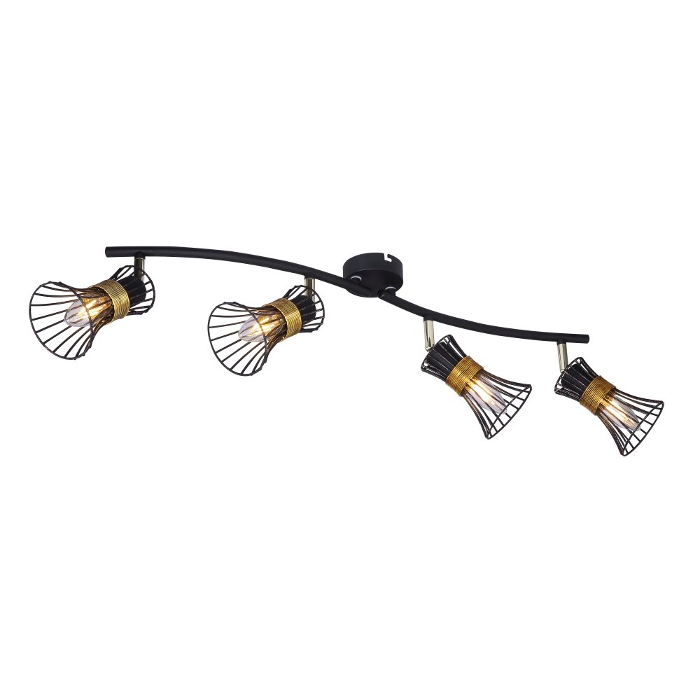 Globo ROXY Taklampa Svart, 4-ljuskällor main product photo