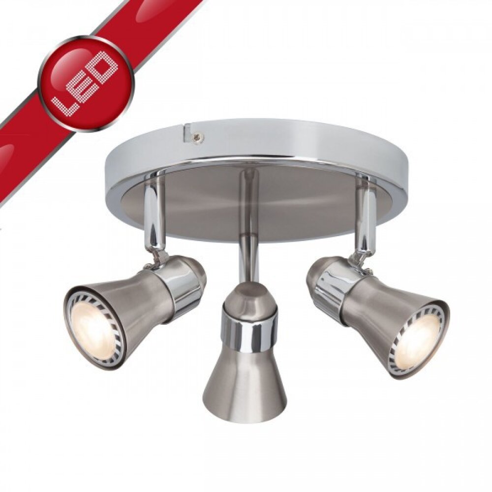 Brilliant Lampor Sanny Taklampa, Takstrålkastare Järn, 3-ljuskällor main product photo