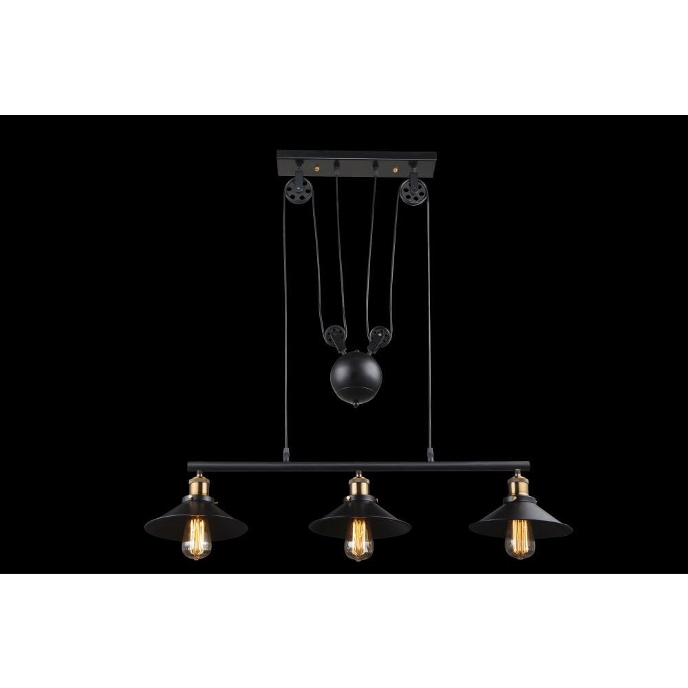 Globo LENIUS Pendellampa Svart, 3-ljuskällor main product photo
