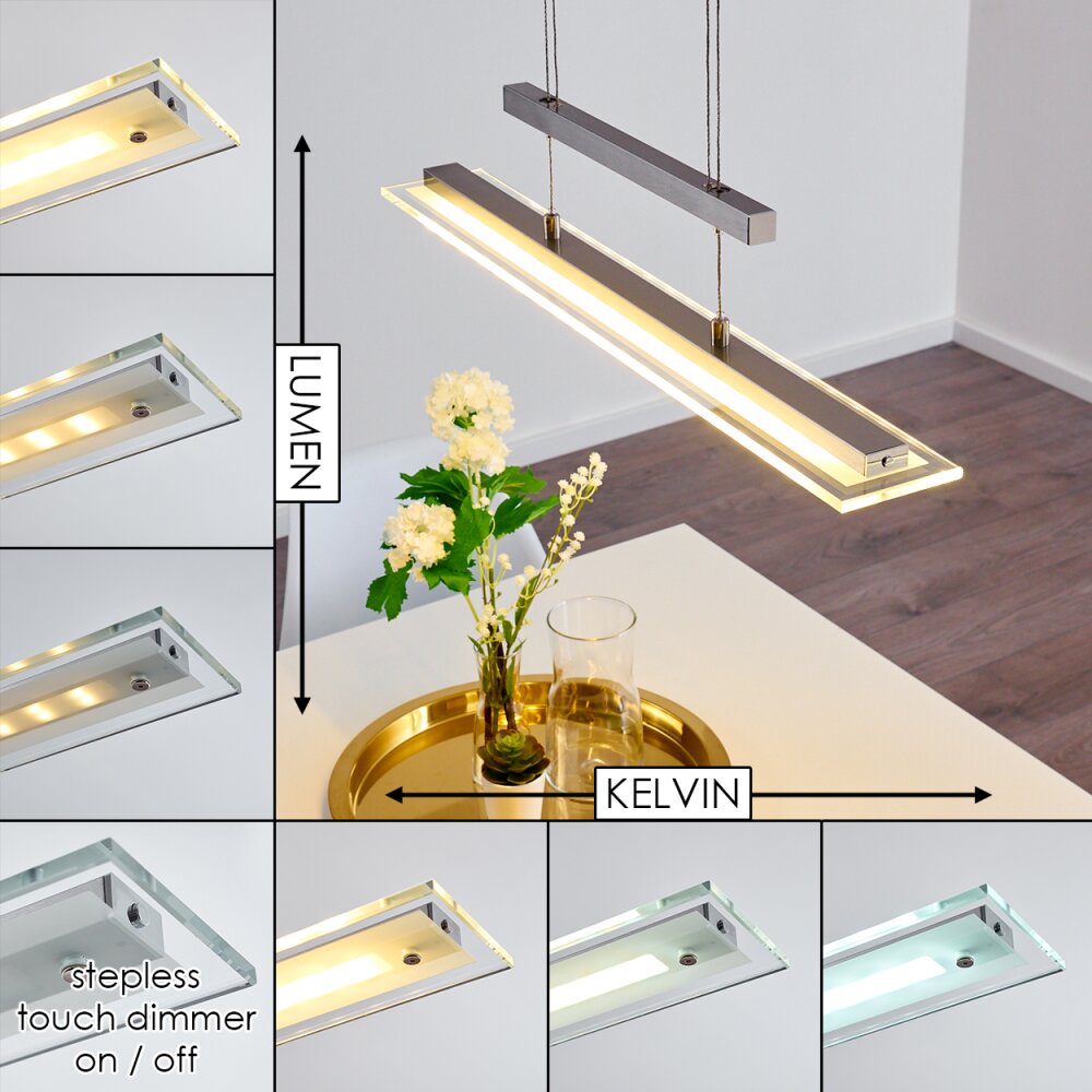 Junsele Pendelbelysning LED Nickel matt, 3-ljuskällor main product photo