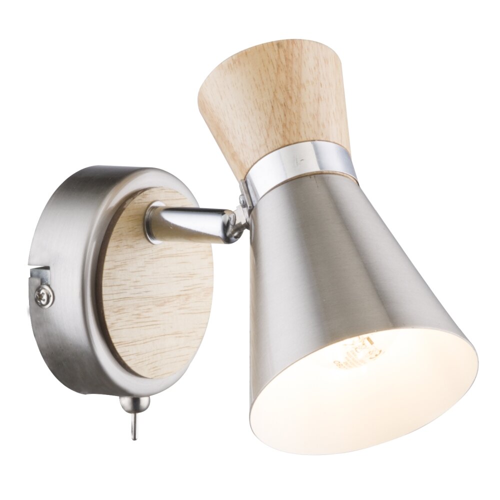 Globo Väggspotlight Nickel matt, 1-ljuskällor main product photo