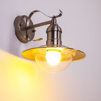 Broni vägglampa utomhus, Vägglampa Färg i rostfritt stål, 1-ljuskällor