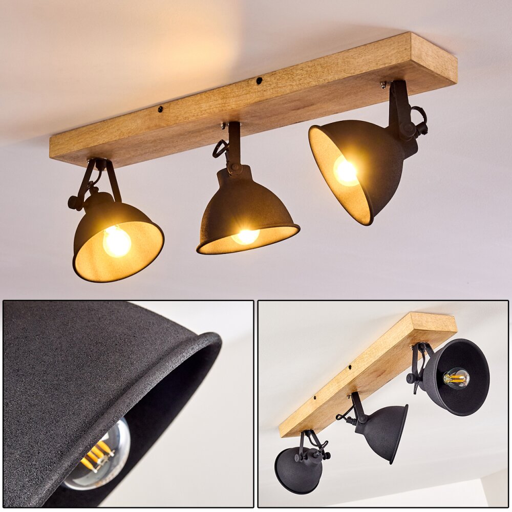 Svanfolk Taklampa, Takstrålkastare Trä ljus, 3-ljuskällor main product photo