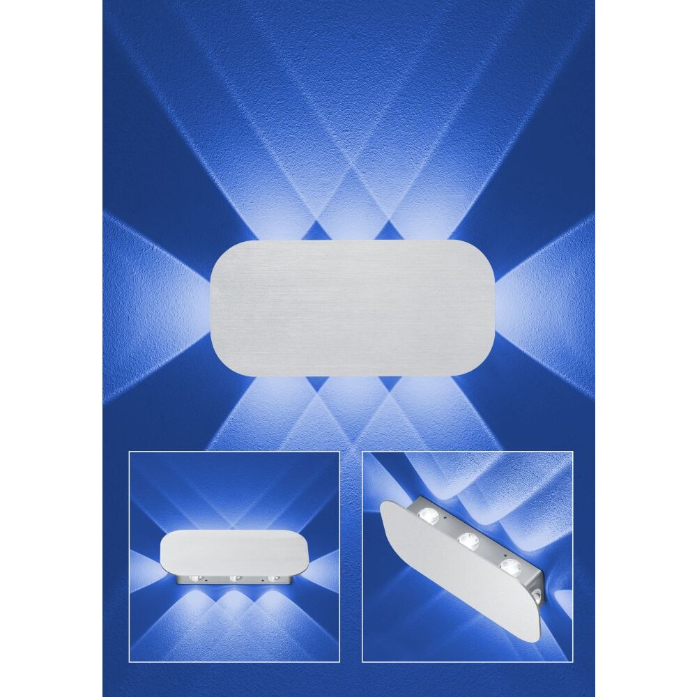 B-Leuchten PRINCE Vägglampa LED Aluminium, 8-ljuskällor main product photo